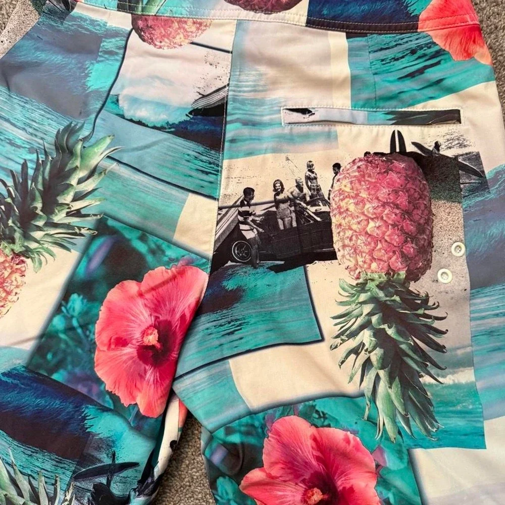 Men's American Eagle XS-Small Swim Trunks Hawaiian Beach Shorts